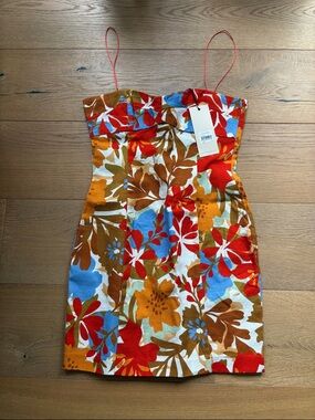 Bec & Bridge Floral Spaghetti Strap Mini Dress - size Small. NWT